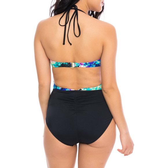 Moxi Blu Cross Front One Piece Monokini Swimsuit S (4-6) - Picture 3 of 3